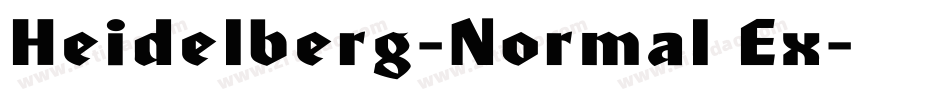 Heidelberg-Normal Ex字体转换